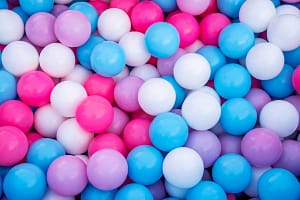 a ball pit with emphasis on how hard it is to sort out good advice for B2B and saas startups