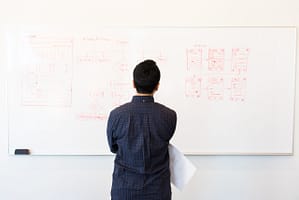image of advertiser creating strategy for google ads